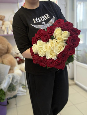 25 роз сердце