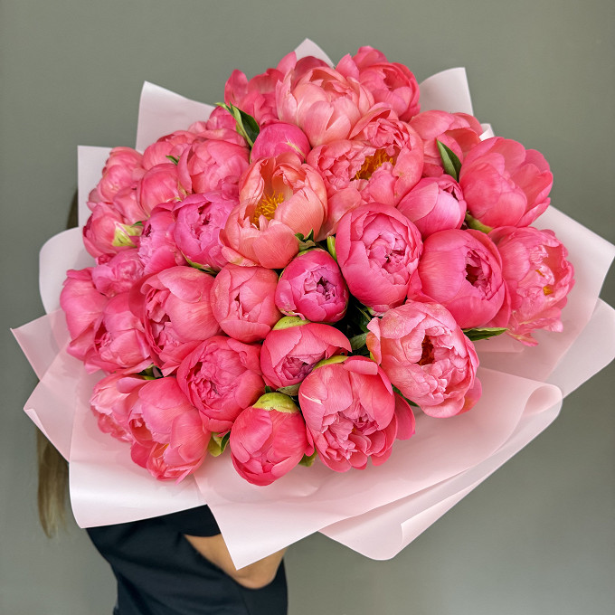 35 коралловых пионов